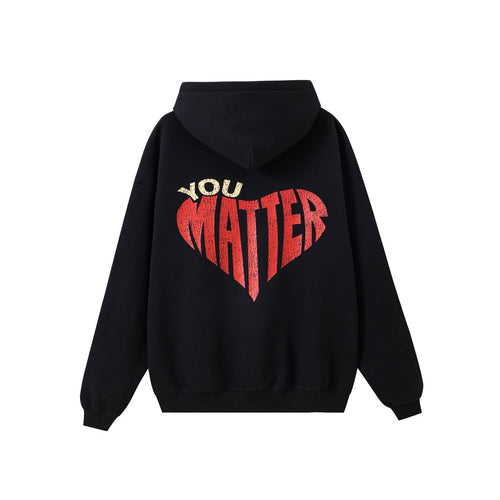 The Healing Label YOU MATTER Hoodie – Oversized Black